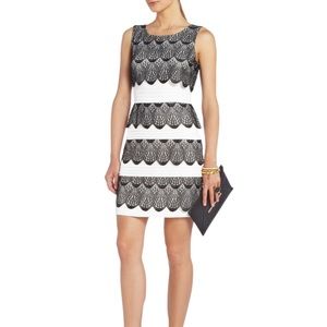 BCBGMaxAzria Lorena Scalloped Lace Dress, Sz 6
